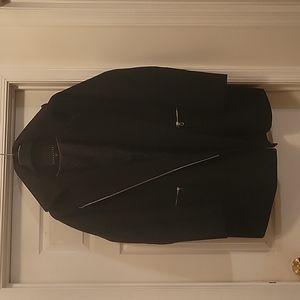 Attention plus size black coat